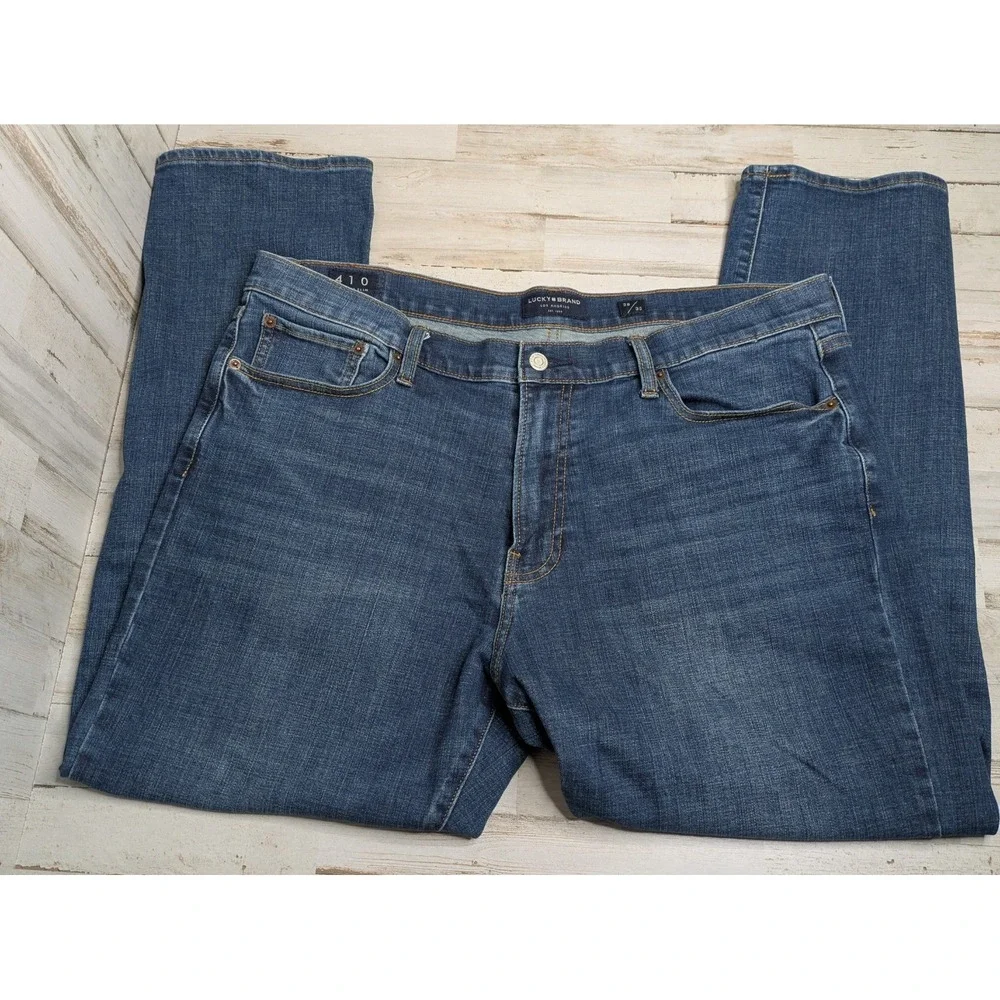 Lucky Brand 410 Jeans Mens‎ 38x30 (39x29) Athletic Slim Med Wash Blue Stretch